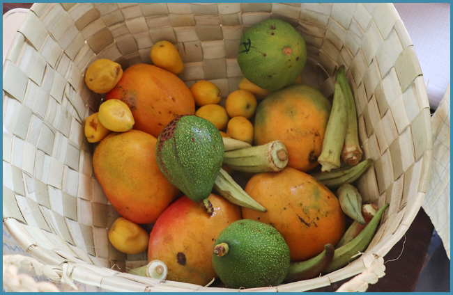 Basket of fruit and vegetables