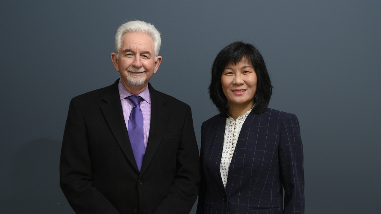 Professor Cameron Carter, School of Medicine (left), and Li Tian, associate professor in the Department of Plant Sciences will be co-directors of the Cannabis and Hemp Research Center at UC Davis. The center will guide and support cannabis- and hemp-related resea