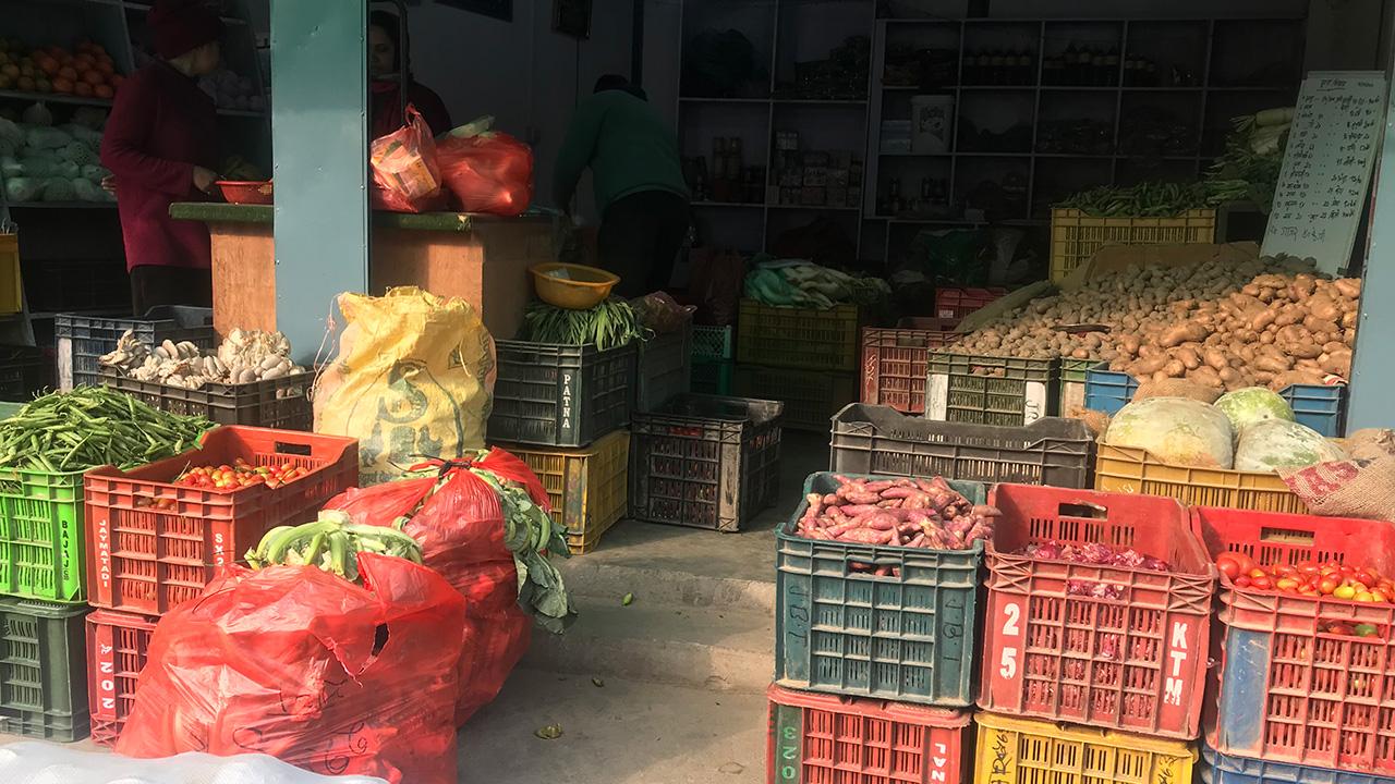 Crates of produce