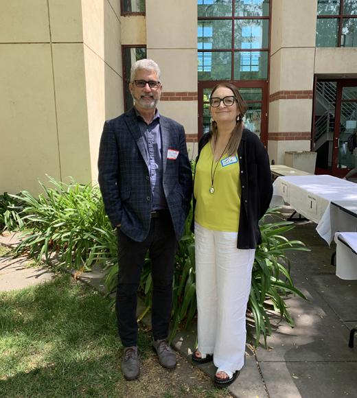 Gerald A. Tuskan (left), of the Center for Bioenergy Innovation at the Oak Ridge National Laboratory, and UC Davis Department of Plant Sciences Chair Gail Taylor