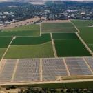 Aerial view of UC Davis solar power plant