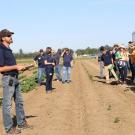 Brad Hanson, weed specialist at UC Davis and UC ANR, addresses herbicide symptomology at Weed Day. (photo: Ann Filmer/UC Davis)