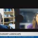 Two women talk on a television newscast