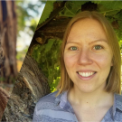 A digital collage of two images of young women facing the viewer alone, smiling