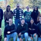 Group photo outside on a lawn